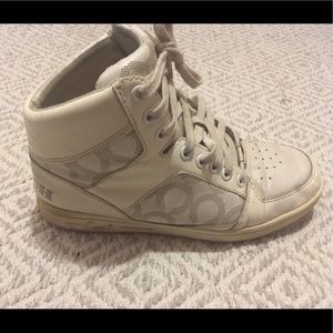 Coach White High Top Sneakers- Size 8M